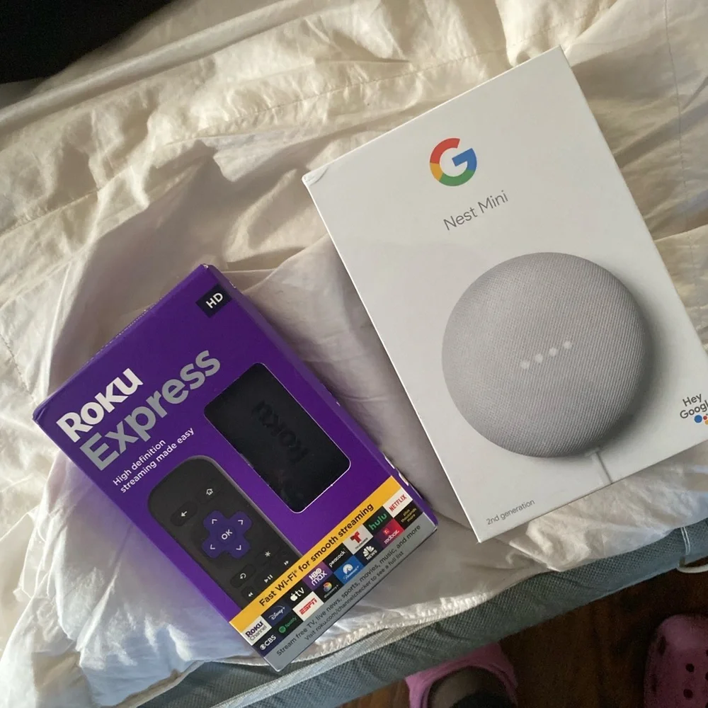 I’m selling a roku express for $30 and a google nest for $50